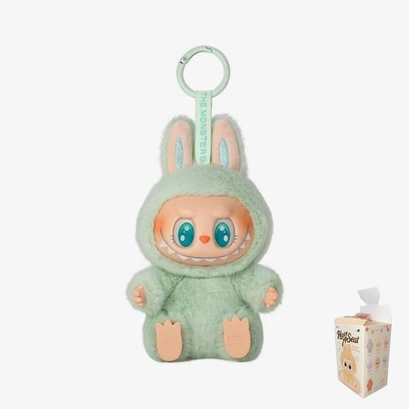 POP MART Labubu V2 Have A Seat The Monsters QUQU Plush Keychain AUTHENTIC