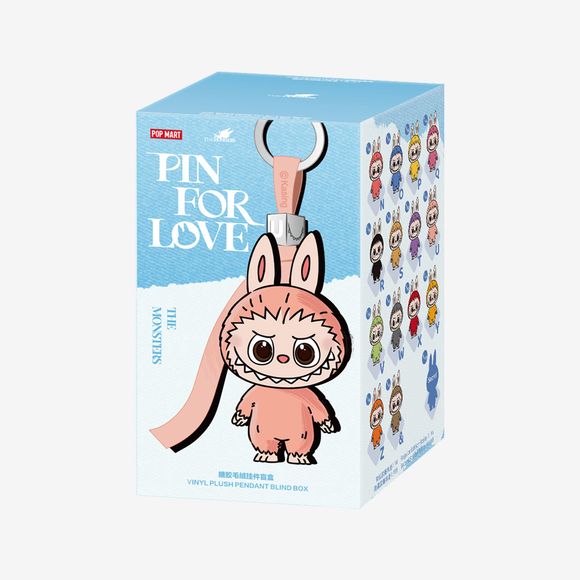 POP MART Labubu V4 The Monsters Pin For Love Alphabet Plush Pendant - Letter N